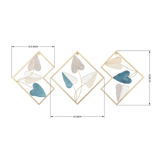 Copper_Handcrafted_Peepal_Leaf_Wall_Art_for_Living_Room,_Bedroom,_and_Office_Decoration_|_Set_of_3_Metal_Wall_Sculptures
