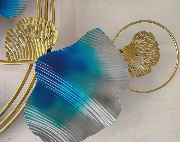 Copper_Handcrafted_Metal_Wall_Decoration|Decorative_Wall_Hanging_Art_Decor_Leaf_Sculpture_For_Living_Room_Bedroom_Office&Entryway,_70_Cm