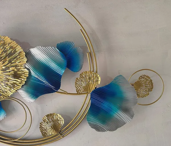 Copper_Handcrafted_Metal_Wall_Decoration|Decorative_Wall_Hanging_Art_Decor_Leaf_Sculpture_For_Living_Room_Bedroom_Office&Entryway,_70_Cm