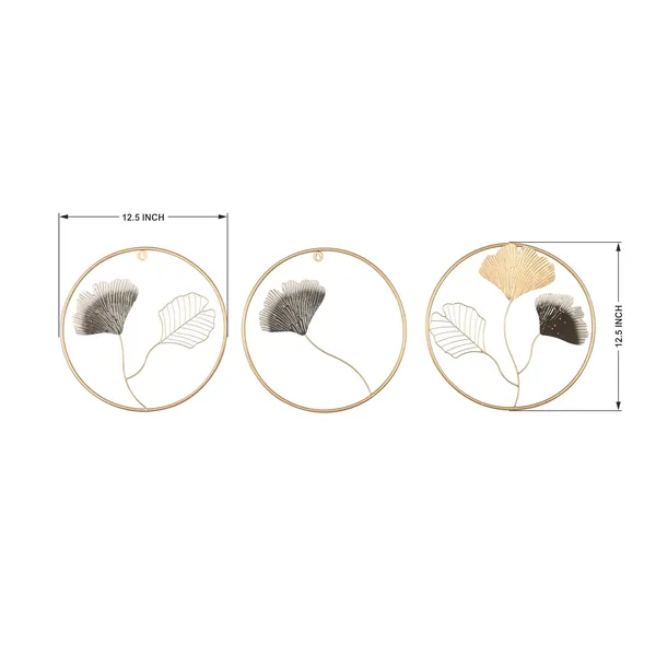 Copper_Set_of_3_Metal_Round_Wall_Sculptures_with_Ginkgo_Biloba_Art_–_Iron_Wall_Decor_for_Home,_Hotel,_and_Office
