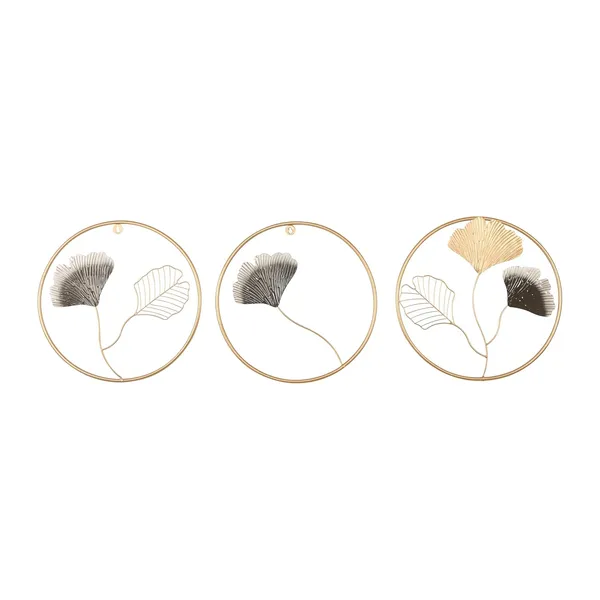 Copper_Set_of_3_Metal_Round_Wall_Sculptures_with_Ginkgo_Biloba_Art_–_Iron_Wall_Decor_for_Home,_Hotel,_and_Office
