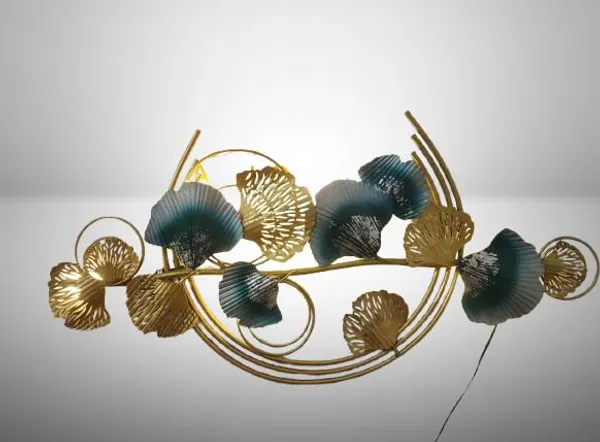 Copper_Metal_Wall_Decor_Gingo_LED_Wall_Hanging_Wall_Arts_Wall_Hanging_Sculpture_Art_For_Home_and_Offic/Living_Room/Bedroom/Hotel