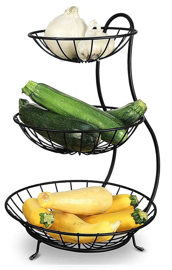 SMARTSLIDE_3_Tier_Steel_Fruit_and_Vegetable_Basket_for_Kitchen_-_Fruit_Basket_for_Dining_Table_-_Fruit_Bowl_|_Fruit_and_Vegetable_Stand_for_Kitchen_|_Counter_Top_Fruit_Rack,_Tiered_Shelf