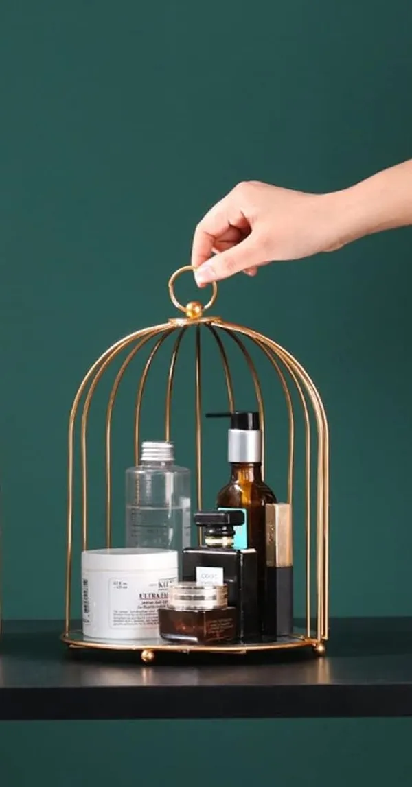 Copper_Metal_Perfume_Organiser_1_Tier_with_Mirror_Base_and_Beautiful_Gold_Colour_Decorative_Cosmetics_Holder_Beauty_Display,_Rectangular