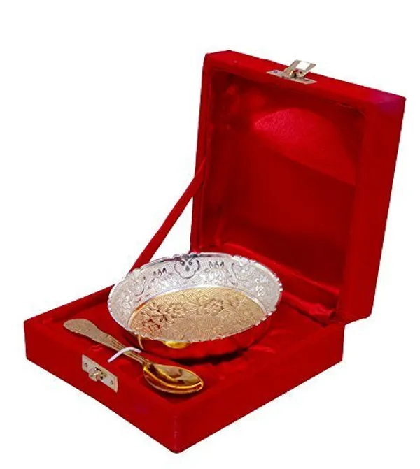 Gold_Plated_White_Metal_Single_Bunda_Bowl_Sets_with_Box_-_2_Pieces_Set