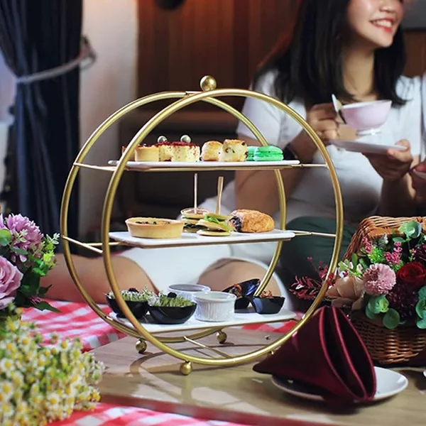 Copper_Gold_Plated_Round_Tea_Break_Buffet_Display_Pastry_Rack_Three_Tier_Sushi_Snack_Shelf_Banquet_Cold_Meal_Metal_Snacks_Organizer_|_Buffet_Server_|_Gold_and_White