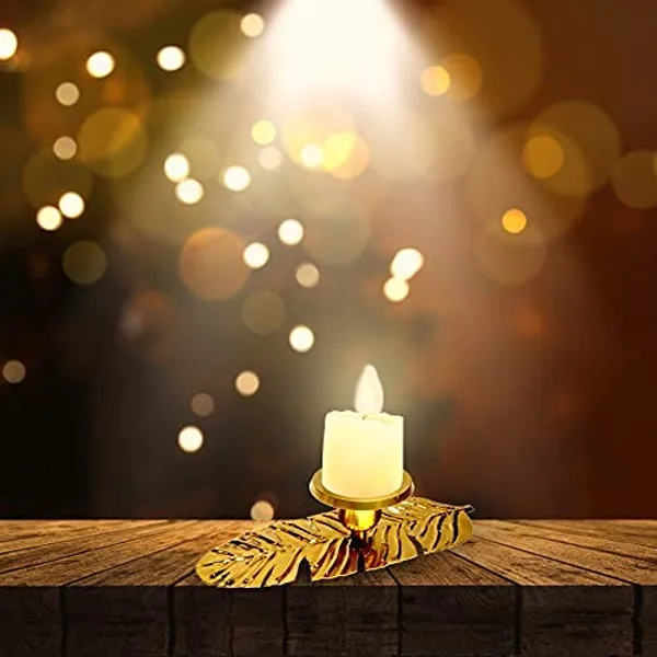 Copper_Beautiful_Candle_Stand_in_Long_Leaf_Style_with_One_Candles_for_Home_Decoration/Decorative_&_Unique_Gifts/Made_in_India