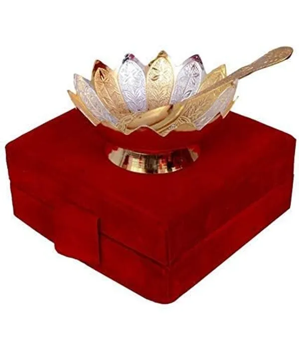 Copper_Silver_and_Gold_Plated_Metal_Bowl_Set_with_Spoon_in_Floral_Pattern_Best_Wedding_Return_Gift._in_Velvet_Gift_Box.Birthday_Home_Decor