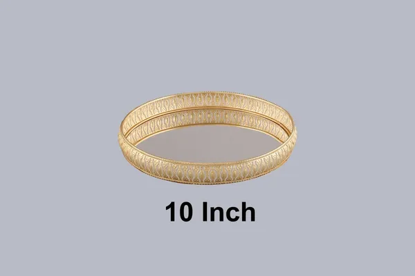 Copper_Round_German_Golden_Plated_Tray|Round_Decorative_Tray