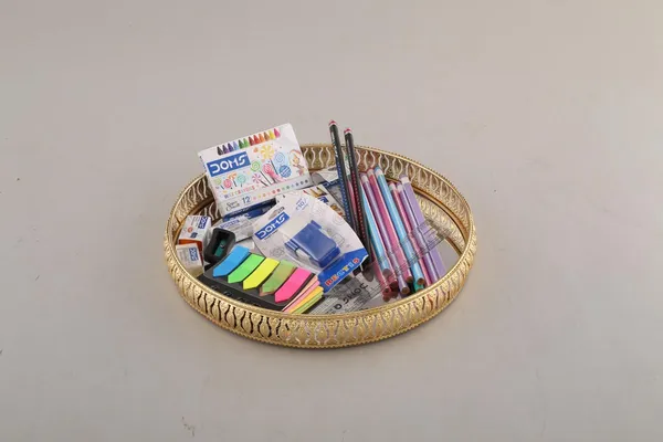 Copper_Round_German_Golden_Plated_Tray|Round_Decorative_Tray|Best_Gift_for_Pooja|_Décor|_Diwali_|Anniversary_|House_Warming_Birthday_(Pack_of_1)_Size:_8x8_Inches,Design_9
