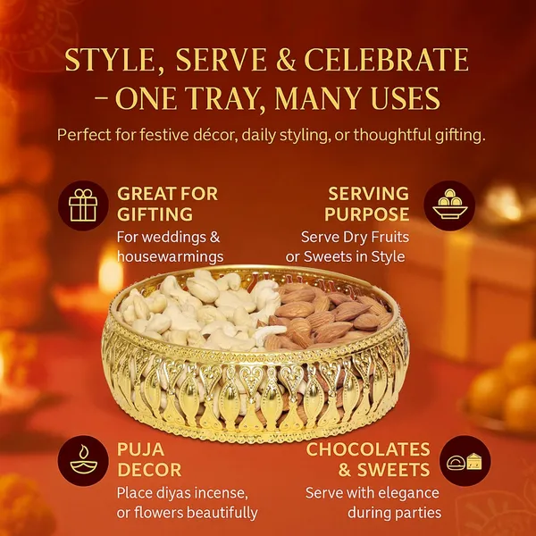 Copper_Round_German_Golden_Plated_Tray|Round_Decorative_Tray|Best_Gift_for_Pooja|_Décor|_Diwali_|Anniversary_|House_Warming_Birthday_(Pack_of_1)_Size:_6x6_Inches,Design_3