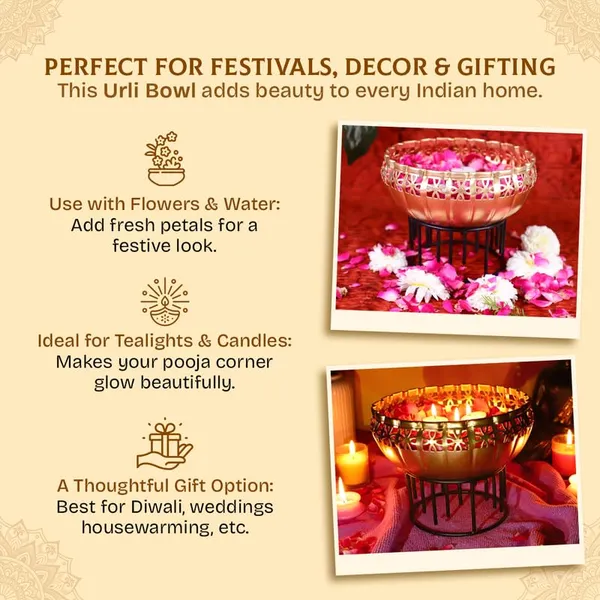 Copper_Gold_Urli_Bowl_with_Stand_for_Home_Décor_&_Table_Decoration_Tealight_Candles_Water_Bowl_for_Diwali_Pooja_and_Other_Festivals_|_Gift_for_Various_Occasions