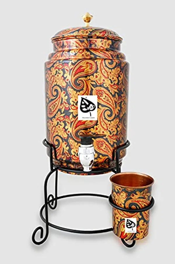 Copper_Water_Dispenser_Matka_Tank_Pot_with_Glass_and_Iron_Stand