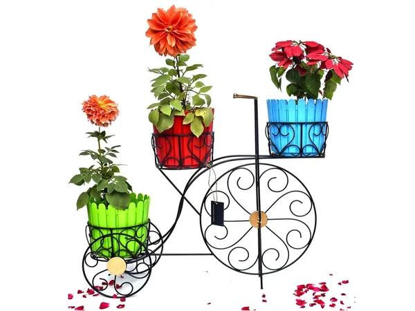 Copper_3-Tier_Garden_Cart_Planter_Stand_Tricycle_Plant_Holder_-_Planter_Holder-_Ideal_for_Home,_Garden,_Patio_-_Great_Gift_for_Plant_Lovers_For_Indoor_Oxygen_Plant_With_Earthen_Pots