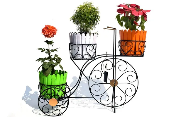 Copper_3-Tier_Garden_Cart_Planter_Stand_Tricycle_Plant_Holder_-_Planter_Holder-_Ideal_for_Home,_Garden,_Patio_-_Great_Gift_for_Plant_Lovers_For_Indoor_Oxygen_Plant_With_Earthen_Pots