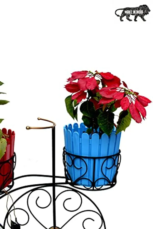 Copper_3-Tier_Garden_Cart_Planter_Stand_Tricycle_Plant_Holder_-_Planter_Holder-_Ideal_for_Home,_Garden,_Patio_-_Great_Gift_for_Plant_Lovers_For_Indoor_Oxygen_Plant_With_Earthen_Pots