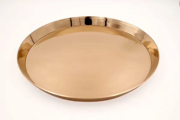 Copper_Kansa_Bronze_Bhoojan/Dinner_Thali_Set(Gold,Set_of_6_Piece)