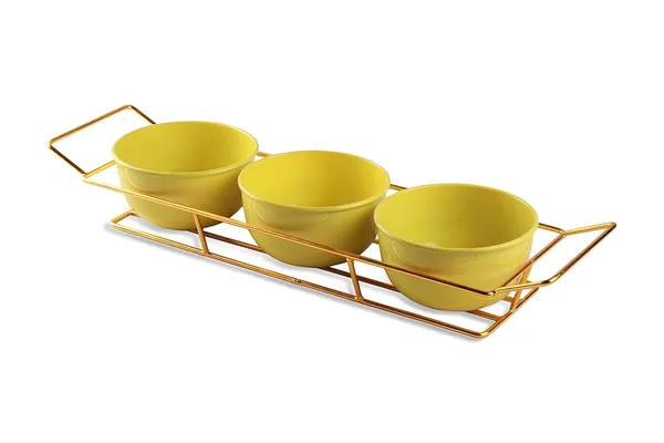 Copper_Serving_Three_Lime_Yellow_Powder_Coated_Metal_Bowl_Set_with_Gold_Plated_Wire_Tray_Server_Set_for_Center_Table_for_Guest_Wedding_Return_Gifts_and_Dining_Table