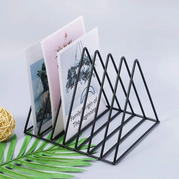 Copper_Metal_Triangle_Magazine_Newspaper_File_Organizer_Rack_Desktop_Iron_Book_Record_Holder_Storage_Organizer_Bookshelf_for_Home_School_Office_Decor,_Tiered_Shelf