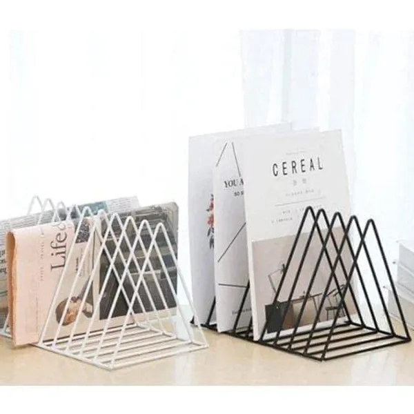Copper_Metal_Triangle_Magazine_Newspaper_File_Organizer_Rack_Desktop_Iron_Book_Record_Holder_Storage_Organizer_Bookshelf_for_Home_School_Office_Decor,_Tiered_Shelf