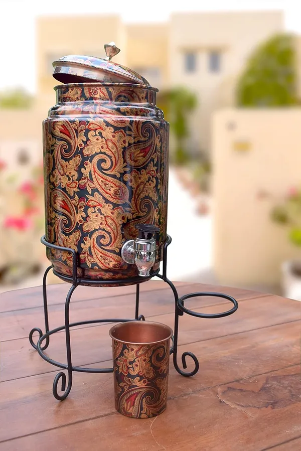 Copper_Water_Dispenser_Printed_Matka_Tank_Pot_with_1_Glass_and_Stand_-_5000_ml