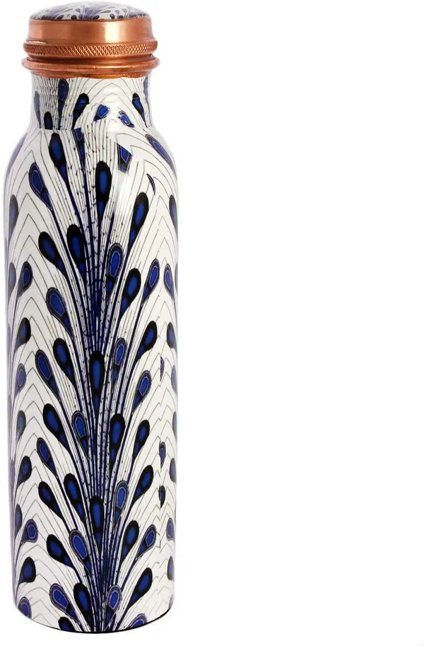 CopperTM_Pure_Copper_Bottle,Printed_Engraved_&_Antique_Design,_No_Joint,_100%_Pure_Copper_Bottle,_Copper_Bottle_for_Water_1_Liter