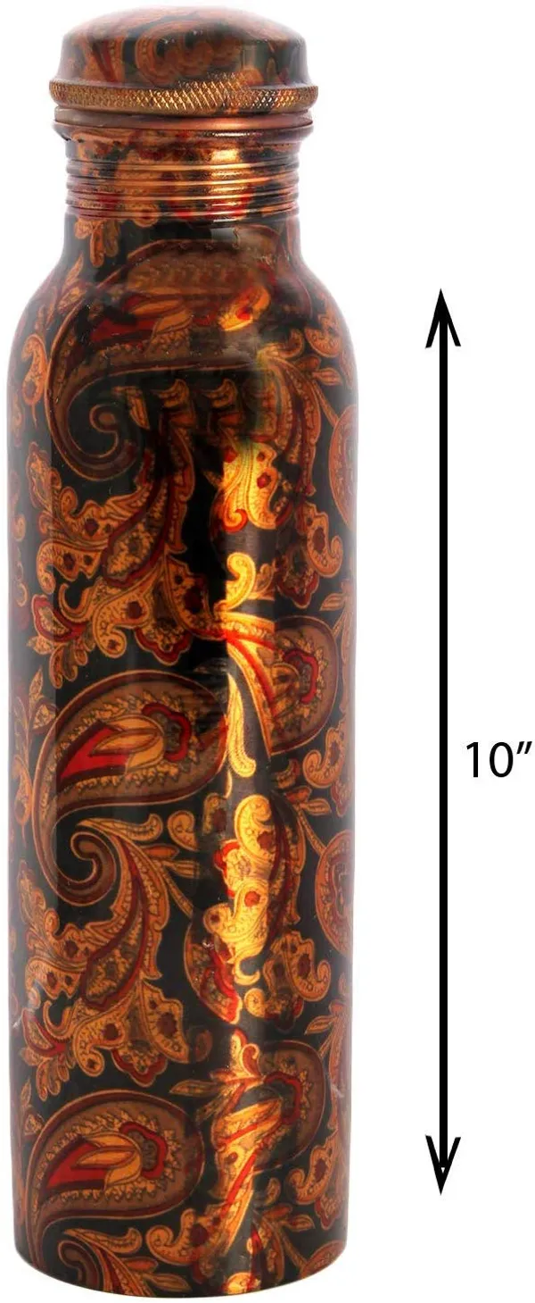 CopperTM_Pure_Copper_Bottle,Printed_Engraved_&_Antique_Design,_No_Joint,_100%_Pure_Copper_Bottle,_Copper_Bottle_for_Water_1_Liter