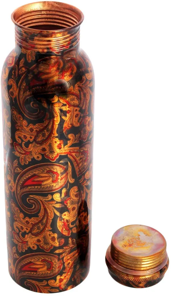 CopperTM_Pure_Copper_Bottle,Printed_Engraved_&_Antique_Design,_No_Joint,_100%_Pure_Copper_Bottle,_Copper_Bottle_for_Water_1_Liter