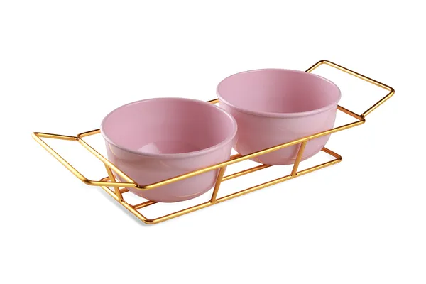 Copper_Serving_Metal_Two_Pink_Color_Bowl