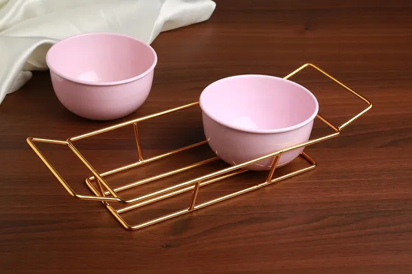 Copper_Serving_Metal_Two_Pink_Color_Bowl