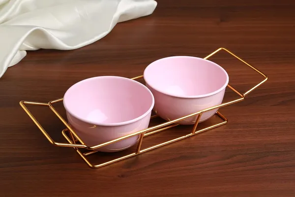 Copper_Serving_Metal_Two_Pink_Color_Bowl