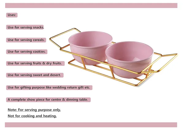 Copper_Serving_Metal_Two_Pink_Color_Bowl