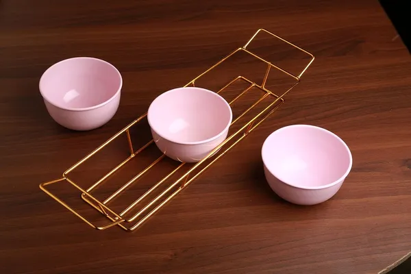 Copper_Serving_Three_Pink_Powder_Coated_Metal_Bowl_Set_with_Gold_Plated_Wire_Tray_Server_Set_for_Center_Table_for_Guest_Wedding_Return_Gifts_and_Dining_Table_for_Guest_Refeshment
