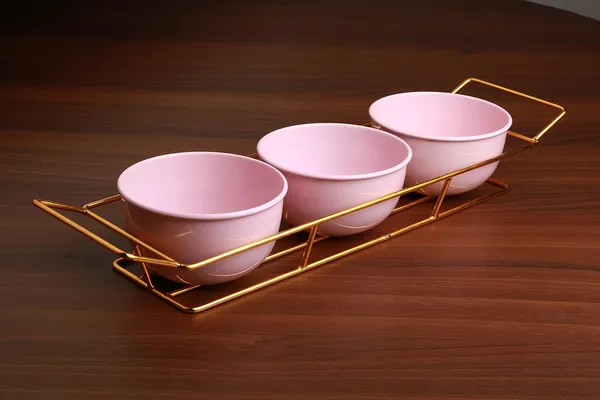 Copper_Serving_Three_Pink_Powder_Coated_Metal_Bowl_Set_with_Gold_Plated_Wire_Tray_Server_Set_for_Center_Table_for_Guest_Wedding_Return_Gifts_and_Dining_Table_for_Guest_Refeshment