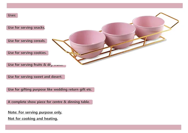 Copper_Serving_Three_Pink_Powder_Coated_Metal_Bowl_Set_with_Gold_Plated_Wire_Tray_Server_Set_for_Center_Table_for_Guest_Wedding_Return_Gifts_and_Dining_Table_for_Guest_Refeshment