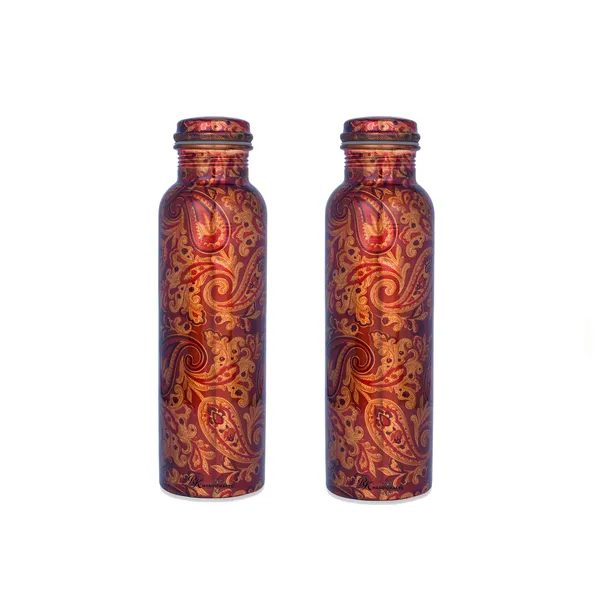 Copper_Printed_Copper_Water_Bottle_1_Liter_Leak_Proof_Lacquer_Coated_Pure_Copper_for_Travelling_Purpose,Yoga_Ayurveda_Healing_Health_Benefits,_1000_Ml(Pack_of_2)