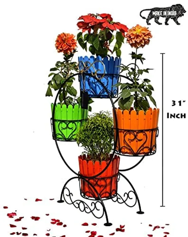 Copper_4_Tier_Black_Ring_Plant_Metal_Pot_Stand_Display_Shelf_Indoor_Outdoor_Flower_Rack_Holder