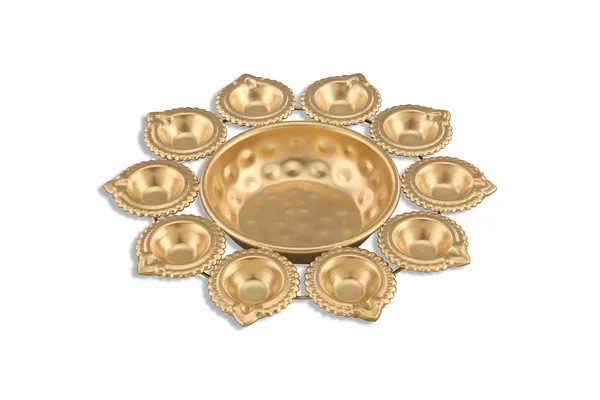 Copper_Diya_Shape_Iron_Flower_Decorative_Urli_for_Home