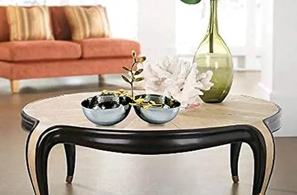 Copper_Two_Bowls_with_Leaf_Holder_|_Steel_Bowls_and_Aluminum_Leaf_Holder|_Gold_Silver_Color_|Refreshner|Dry_Fruit_Serving|Decorative_Bowl|Tableware|Centerpiece|Gifting|Made_in_India