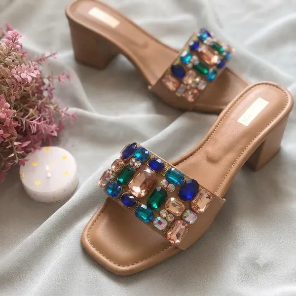Elegant_Multicolor_Rhinestone_Block_Heel_Sandals_For_Women_|_2_Inches