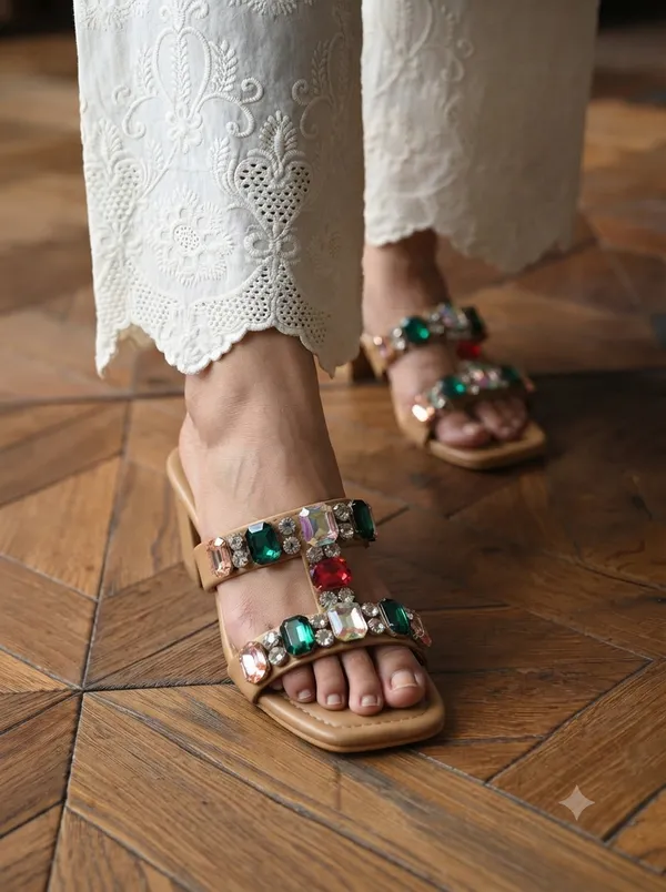 Emerald_Luxe_Gemstone_Block_Heels_For_Women_|_2_Inches