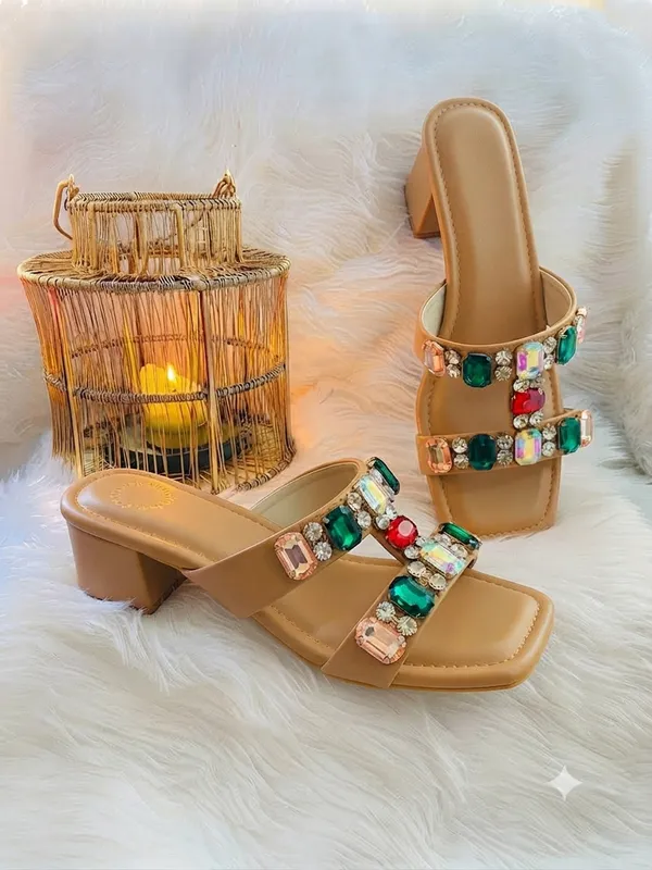 Emerald_Luxe_Gemstone_Block_Heels_For_Women_|_2_Inches