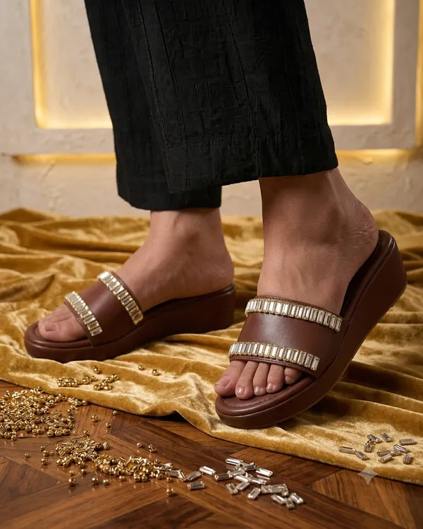 Mocha_Crystal_Luxe_Wedge_For_Women_|_2_Inches