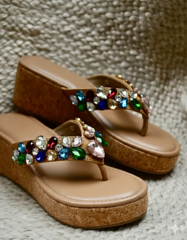 Brown_Leather_Gem_Garden_Wedges_For_Women