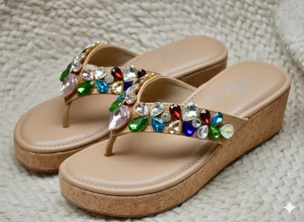 Brown_Leather_Gem_Garden_Wedges_For_Women