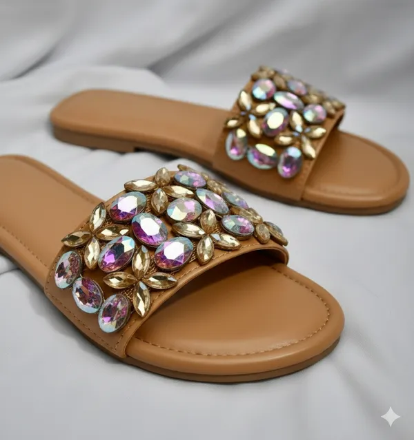 Brown_Polyster_Twilight_Spark_Flats_For_Women