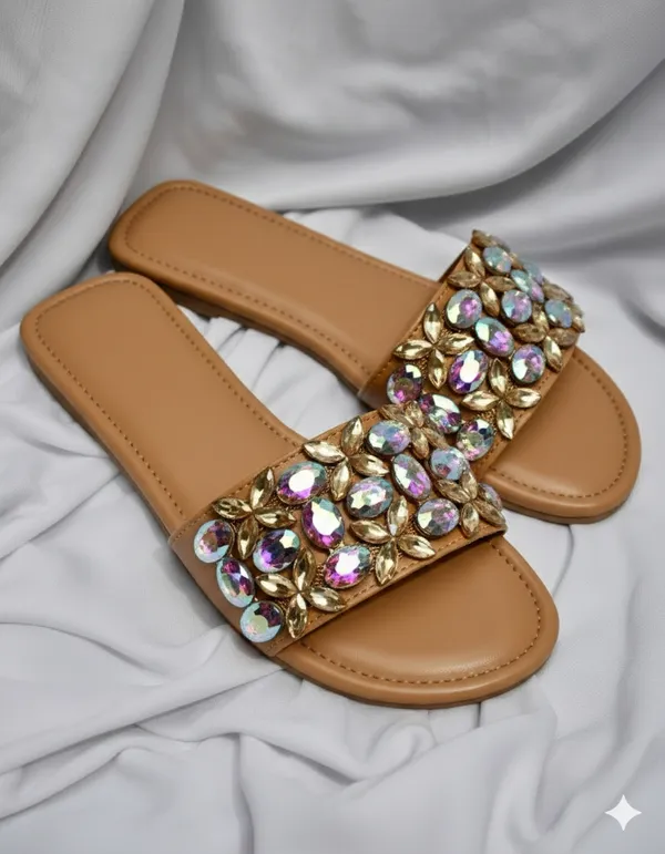 Brown_Polyster_Twilight_Spark_Flats_For_Women