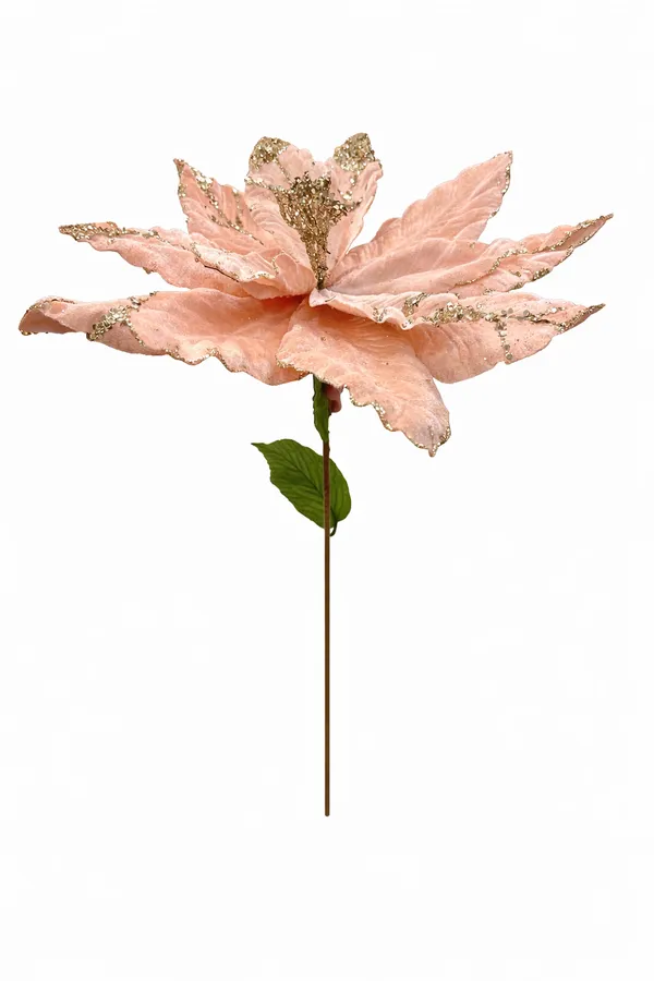 Blush_Pink_Fabric_And_Plastic_And_Glitter_Velvet_Glitter_Poinsettia_For_Home_Decor