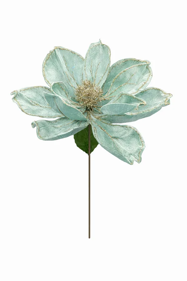 Sage_Green_Fabric_And_Plastic_And_Glitter_Velvet_Glitter_Flower_For_Home_Decor