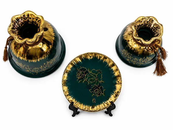 Green_Gold_Decorative_Jar_Set
